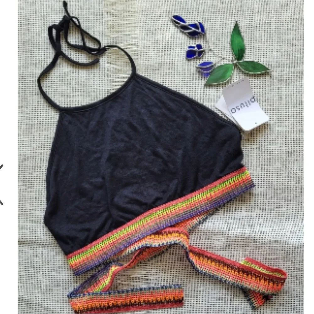 Restocked! ❤️ NWT PITUSA ♥️ HALTER TOP & WIDE LEG PANT SET - Picture 3 of 13